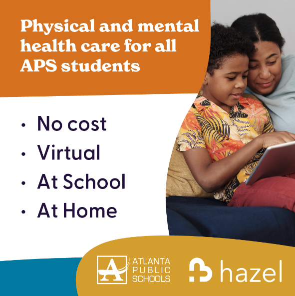 Free healthcare for APS students. Physical & Mental healthcare. No cost, virtual, at school, at home. Click image for consent